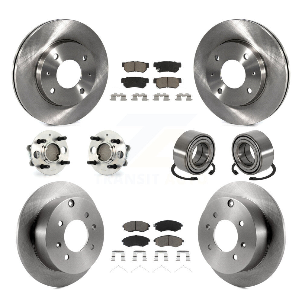 Kit de plaquettes de Rotor de frein, roulement de moyeu avant et arrière (10 pièces), pour Hyundai Sonata Kia Optim