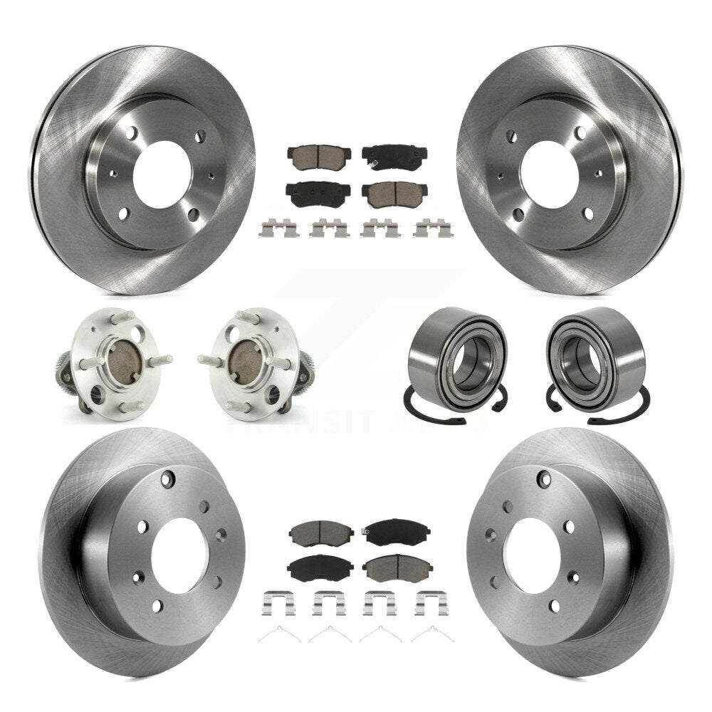 Kit de plaquettes de Rotor de frein, roulement de moyeu avant et arrière (10 pièces), pour Hyundai Sonata Kia Optim