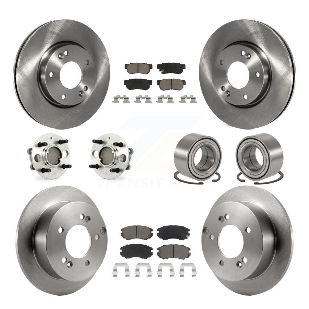 Kit de plaquettes de Rotor de frein, roulement de moyeu avant et arrière (10 pièces), pour Hyundai Sonata 4 roues AB