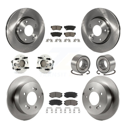 Kit de plaquettes de Rotor de frein, roulement de moyeu avant et arrière (10 pièces), pour Hyundai Sonata 4 roues AB