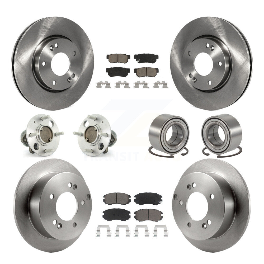 Kit de plaquettes de Rotor de frein, roulement de moyeu avant et arrière (10 pièces) pour Hyundai Sonata non AB 05