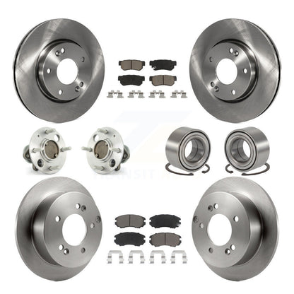 Kit de plaquettes de Rotor de frein, roulement de moyeu avant et arrière (10 pièces) pour Hyundai Sonata non AB 05
