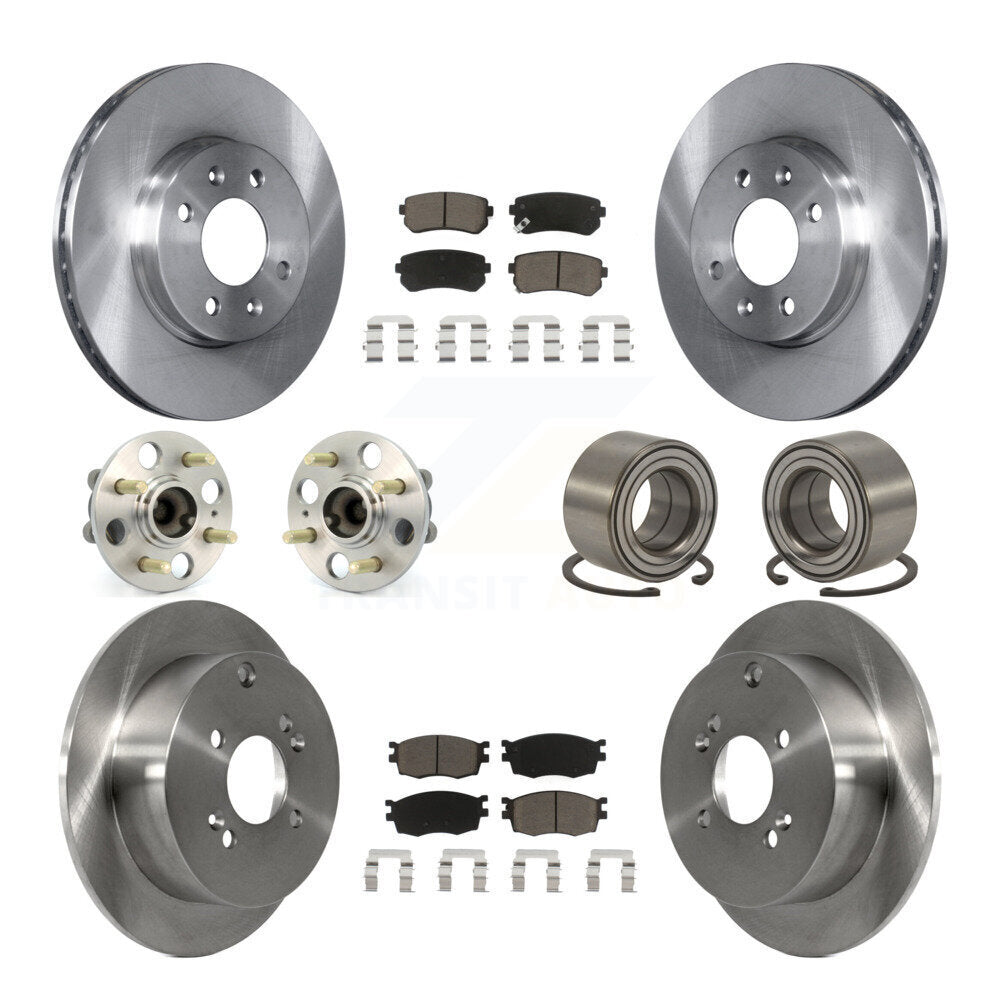 Kit de rotors et plaquettes de frein, roulement de moyeu avant et arrière (10 pièces), pour Hyundai Accent Kia Rio