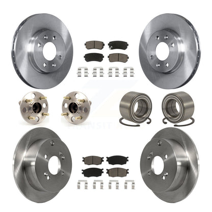 Kit de Rotor et de plaquettes de frein, roulement de moyeu avant et arrière (10 pièces) pour Hyundai Accent Kia Ri
