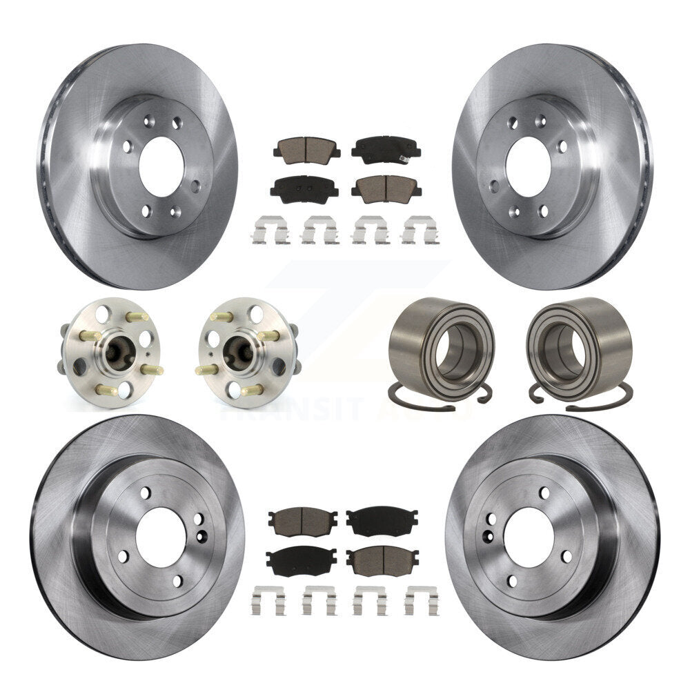 Kit de plaquettes de Rotor de frein, roulement de moyeu avant et arrière (10 pièces), pour Hyundai Accent 4 roues AB