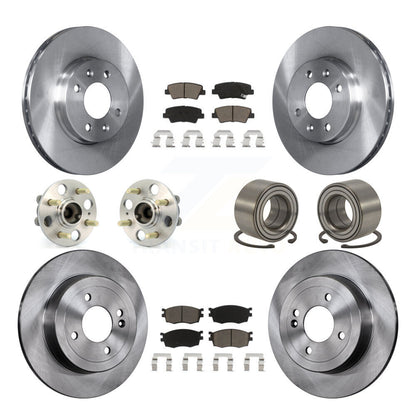 Kit de plaquettes de Rotor de frein, roulement de moyeu avant et arrière (10 pièces), pour Hyundai Accent 4 roues AB