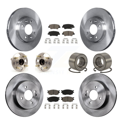Kit de plaquettes de Rotor de frein, roulement de moyeu avant et arrière (10 pièces) pour Hyundai Accent non AB 11
