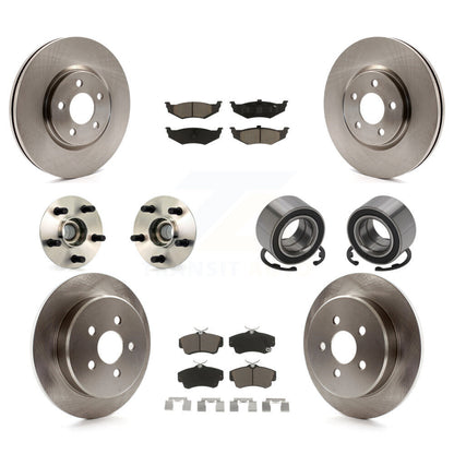 Kit de plaquettes de Rotor de frein, roulement de moyeu avant et arrière (10 pièces) pour Chrysler PT Cruiser Dodg