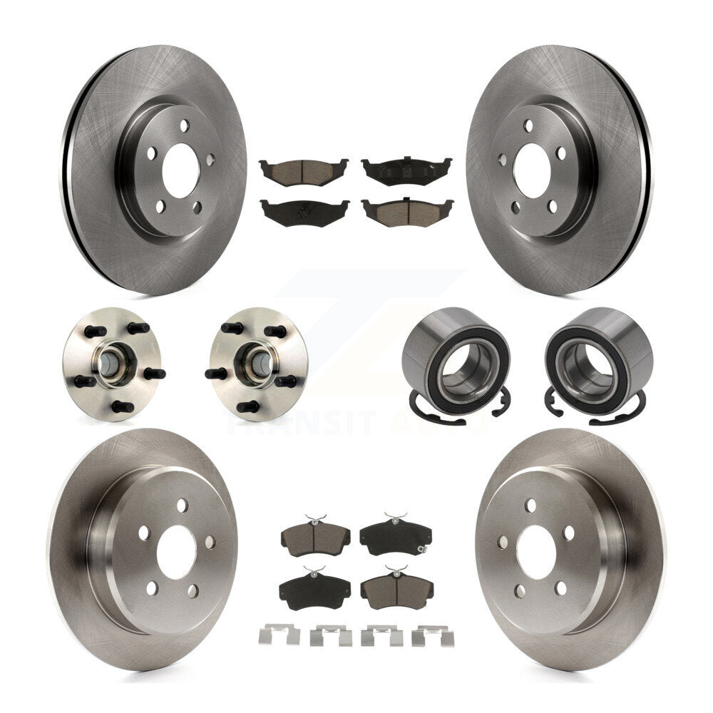 Kit de rotor et de plaquettes de frein à disque, roulement de moyeu avant et arrière (10 pièces) pour Chrysler PT Cruise