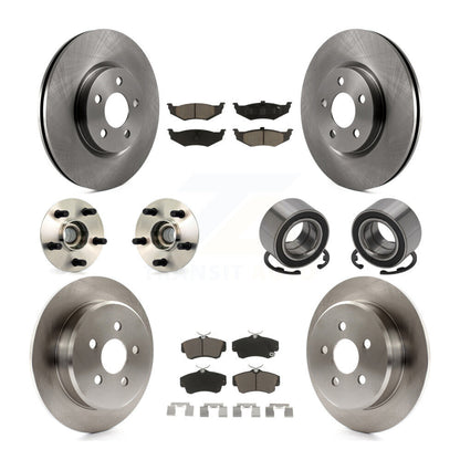 Kit de rotor et de plaquettes de frein à disque, roulement de moyeu avant et arrière (10 pièces) pour Chrysler PT Cruise