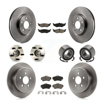 Kit de rotor et de plaquettes de frein à disque, roulement de moyeu avant et arrière (10 pièces) pour Chrysler PT Cruise