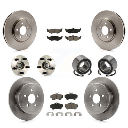 Kit de rotor et de plaquettes de frein à disque, roulement de moyeu avant et arrière (10 pièces) pour Chrysler PT Cruise