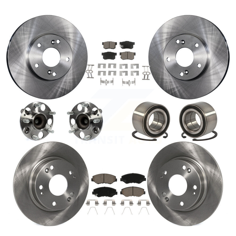 Kit de Rotor et de plaquettes de frein à disque, roulement de moyeu de roue avant et arrière (10 pièces) pour Honda Civi