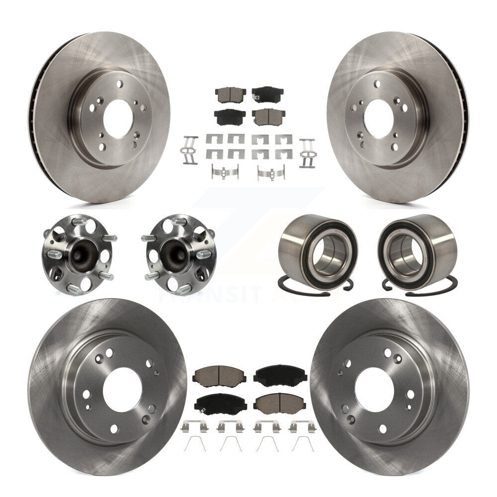 Kit de Rotor et de plaquettes de frein à disque, roulement de moyeu de roue avant et arrière (10 pièces) pour Honda Civi