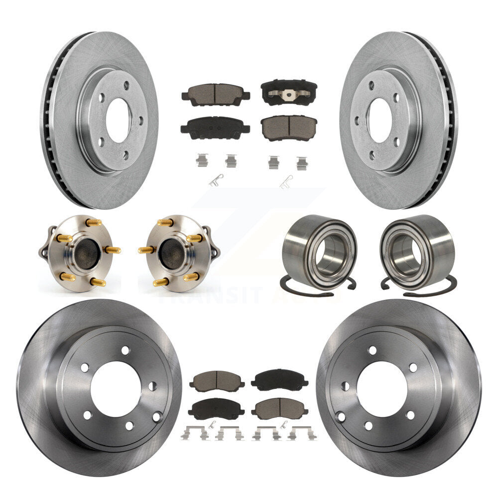 Kit de Rotor et de plaquettes de frein à disque, roulement de moyeu avant et arrière (10 pièces) pour Mitsubishi Lance
