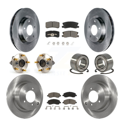 Kit de Rotor et plaquettes de frein, roulement de moyeu avant et arrière (10 pièces) pour Mitsubishi Lancer Spor
