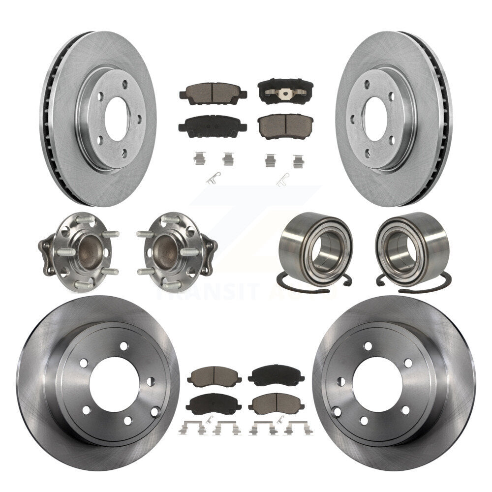 Kit de Rotor et de plaquettes de frein à disque, roulement de moyeu avant et arrière (10 pièces) pour Mitsubishi Lance