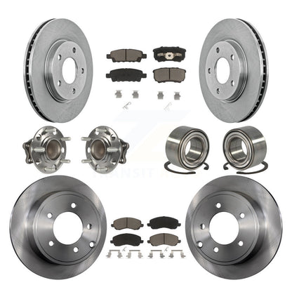 Kit de Rotor et de plaquettes de frein à disque, roulement de moyeu avant et arrière (10 pièces) pour Mitsubishi Lance