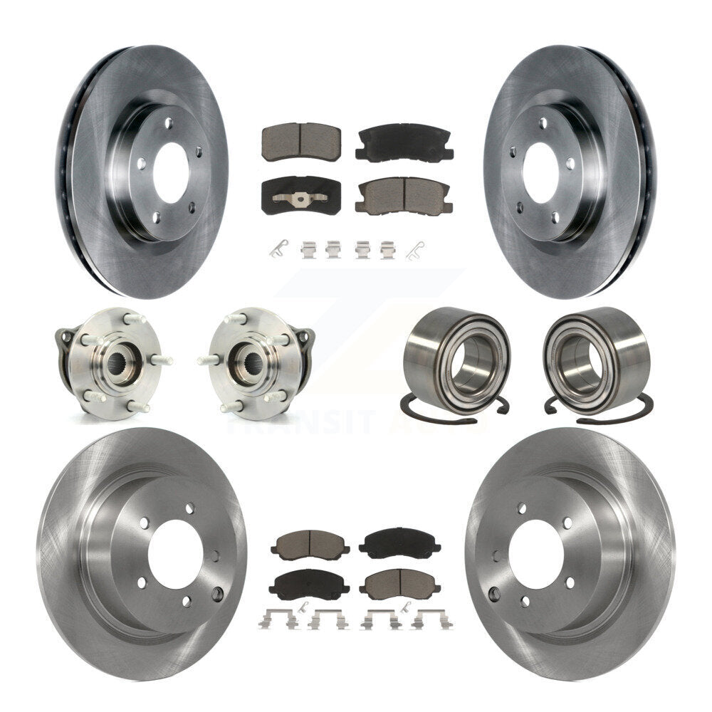 Kit de plaquettes de Rotor de frein, roulement de moyeu avant et arrière (10 pièces) pour Mitsubishi Outlander Spor