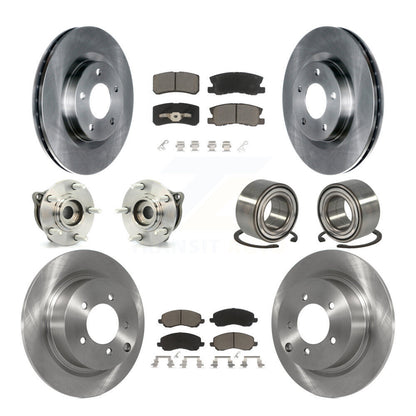 Kit de plaquettes de Rotor de frein, roulement de moyeu avant et arrière (10 pièces) pour Mitsubishi Outlander Spor