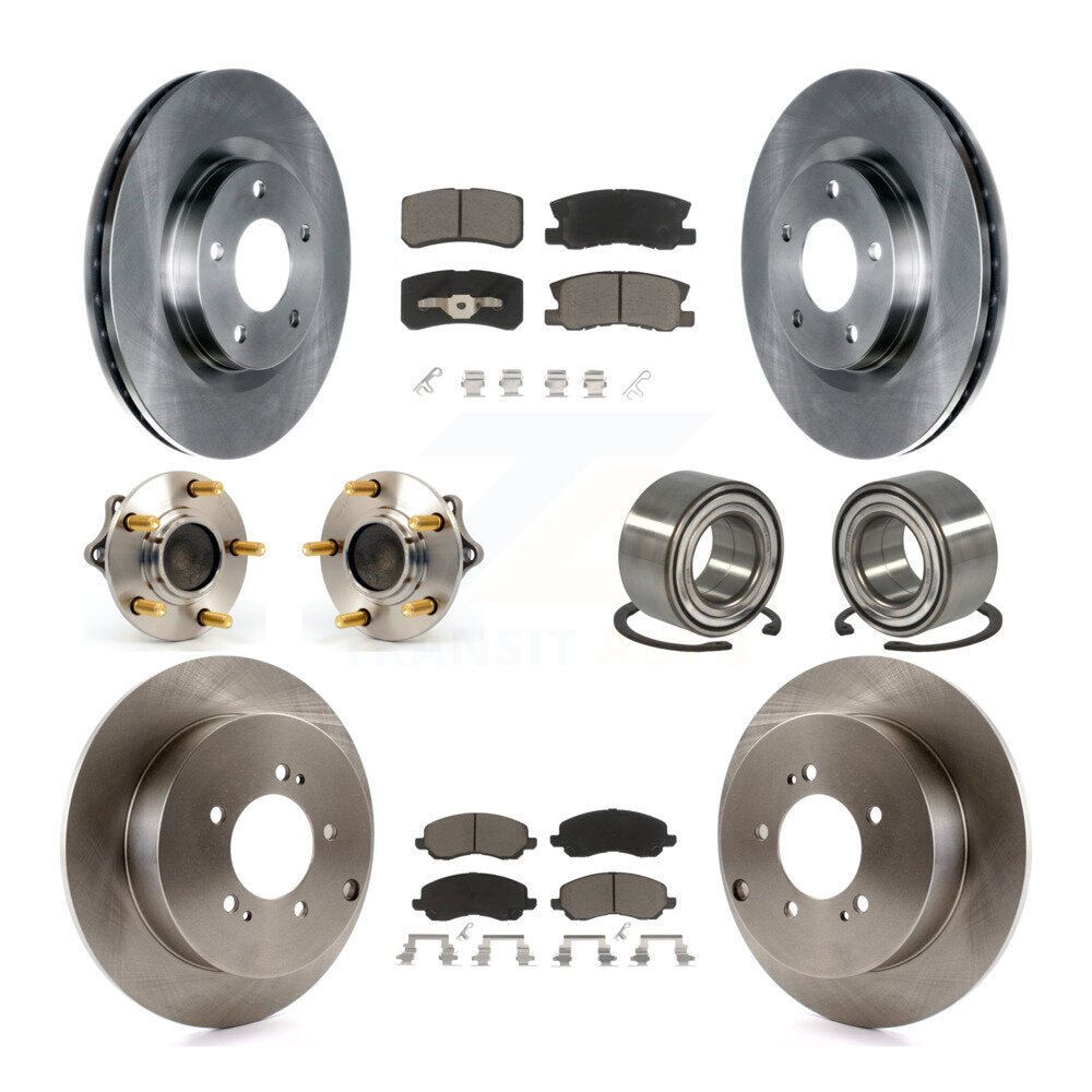 Kit de plaquettes de Rotor de frein à disque, roulement de moyeu avant et arrière (10 pièces) pour Mitsubishi Outlande