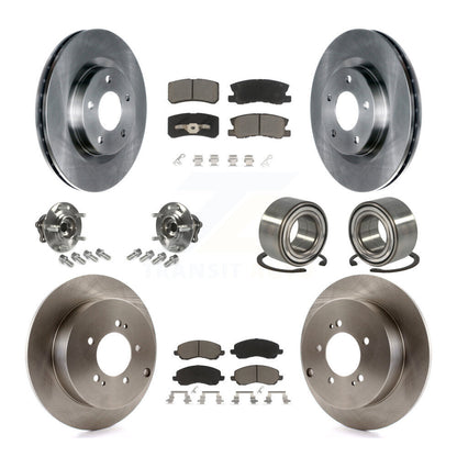 Kit de plaquettes de Rotor de frein à disque, roulement de moyeu avant et arrière (10 pièces) pour Mitsubishi Outlande