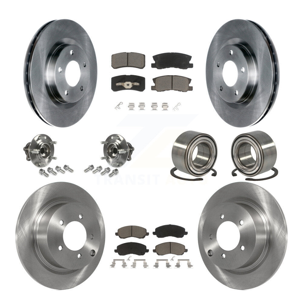Kit de Rotor et de plaquettes de frein, roulement de moyeu avant et arrière (10 pièces) pour Mitsubishi Outlander RV
