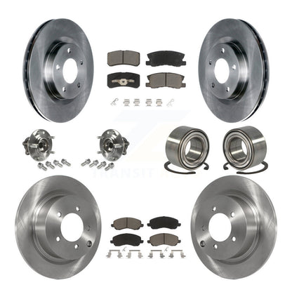 Kit de Rotor et de plaquettes de frein, roulement de moyeu avant et arrière (10 pièces) pour Mitsubishi Outlander RV