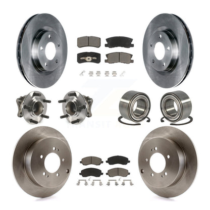 Kit de plaquettes de Rotor de frein à disque, roulement de moyeu avant et arrière (10 pièces) pour Mitsubishi Outlande