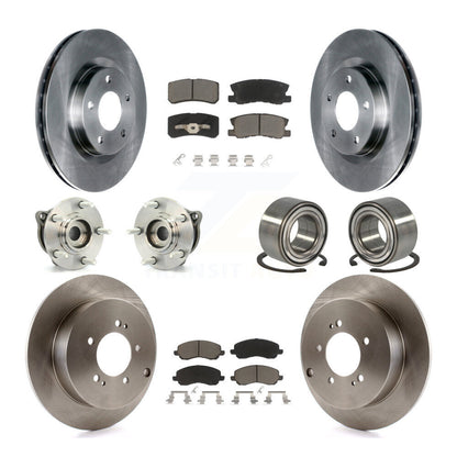 Kit de plaquettes de Rotor de frein à disque, roulement de moyeu avant et arrière (10 pièces) pour Mitsubishi Outlande
