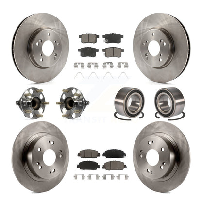 Kit de rotors et plaquettes de frein à disque, roulements de moyeu avant et arrière (10 pièces) pour Honda Accord