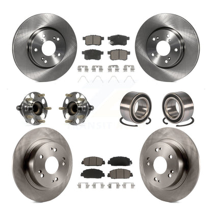 Kit de rotors et plaquettes de frein à disque, roulements de moyeu avant et arrière (10 pièces) pour Honda Accord
