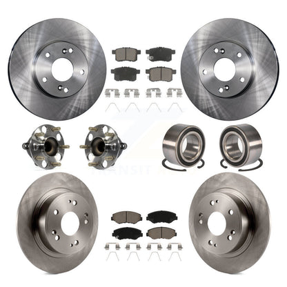 Kit de rotors et plaquettes de frein à disque, roulements de moyeu avant et arrière (10 pièces) pour Honda Accord