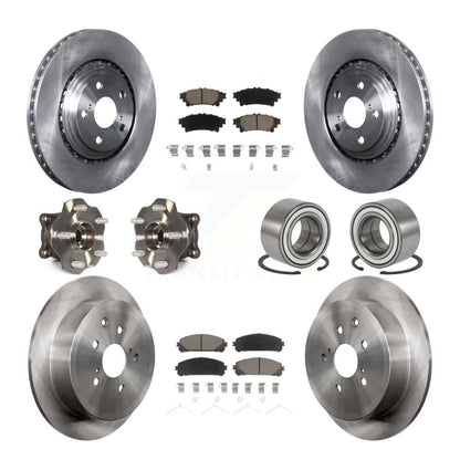 Kit de Rotor et plaquettes de frein, roulement de moyeu avant et arrière (10 pièces) pour Toyota Highlander Lexu