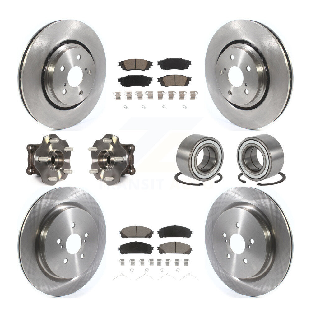 Kit de plaquettes de rotor de frein à disque, roulement de moyeu avant et arrière (10 pièces) pour Lexus RX350 AW 2016
