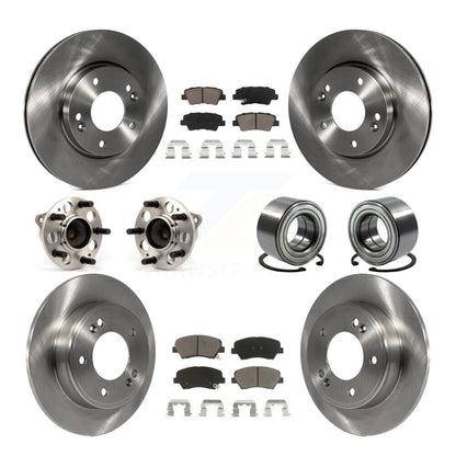 Kit de Rotor et de plaquettes de frein, roulement de moyeu avant et arrière (10 pièces) pour Hyundai Elantra GT Ki