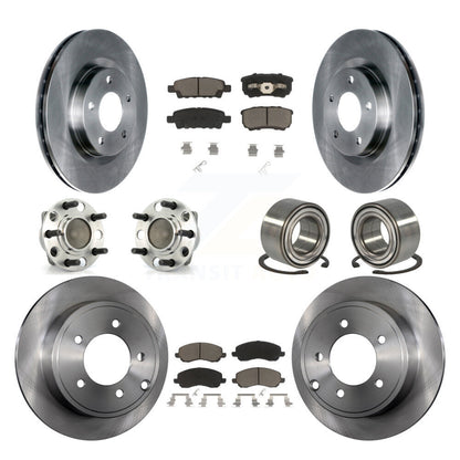 Kit de rotors et plaquettes de frein à disque, roulements de moyeu avant et arrière (10 pièces) pour Dodge Caliber