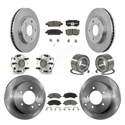 Kit de rotors et plaquettes de frein à disque, roulements de moyeu avant et arrière (10 pièces) pour Dodge Caliber