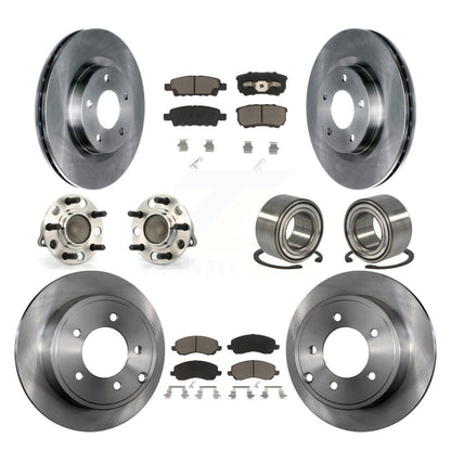 Kit de plaquettes de Rotor de frein, roulement de moyeu avant et arrière (10 pièces) pour Jeep Patriot Compass Dodg