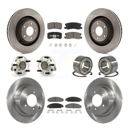 Kit de rotors et plaquettes de frein à disque, roulements de moyeu avant et arrière (10 pièces) pour Dodge Caliber