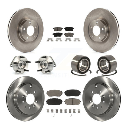 Kit de plaquettes de Rotor de frein, roulement de moyeu avant et arrière (10 pièces) pour Ford Edge Lincoln MKX AW