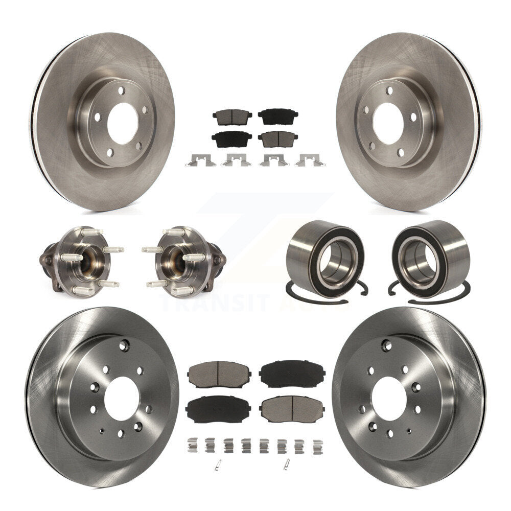 Kit de plaquettes de Rotor de frein, roulement de moyeu avant et arrière (10 pièces) pour Ford Edge Lincoln MKX FW