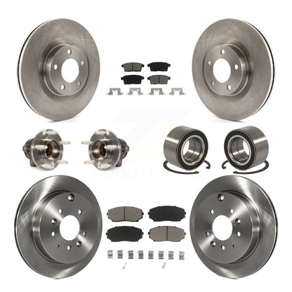 Kit de plaquettes de Rotor de frein, roulement de moyeu avant et arrière (10 pièces) pour Ford Edge Lincoln MKX FW