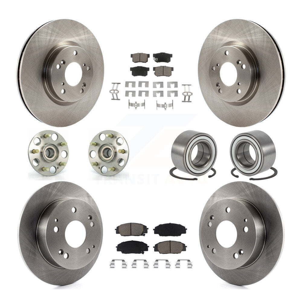 Kit de plaquettes de Rotor de frein, roulement de moyeu avant et arrière (10 pièces) pour Acura RSX type 2002 – 2006