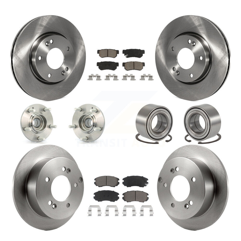Kit de Rotor et de plaquettes de frein, roulement de moyeu avant et arrière (10 pièces) pour Hyundai Tucson Kia FW