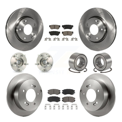 Kit de Rotor et de plaquettes de frein, roulement de moyeu avant et arrière (10 pièces) pour Hyundai Tucson Kia FW