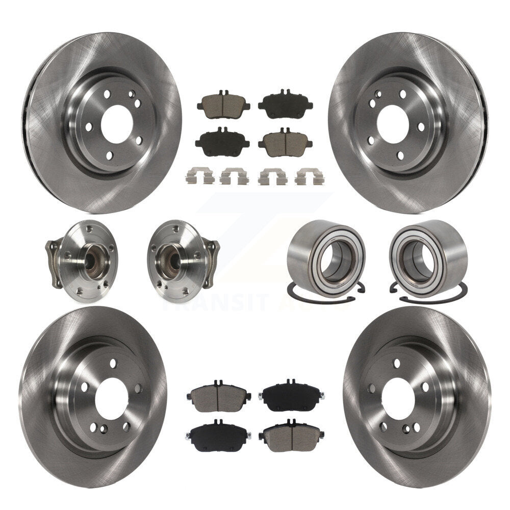 Kit de Rotor et de plaquettes de frein, roulement de moyeu avant et arrière (10 pièces) pour Mercedes-Benz GLA250