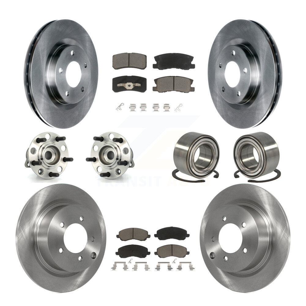 Kit de plaquettes de Rotor de frein à disque, roulement de moyeu avant et arrière (10 pièces) pour Jeep Patriot Compas