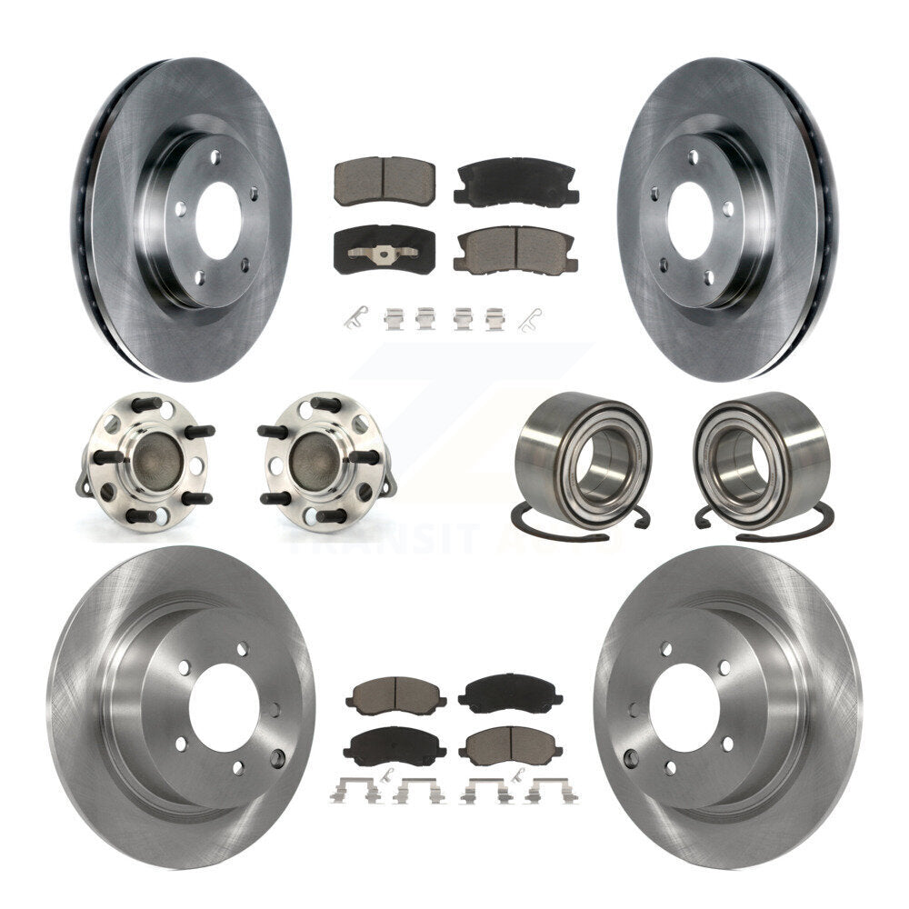 Kit de Rotor et de plaquettes de frein, roulement de moyeu avant et arrière (10 pièces) pour Jeep Patriot Compass FW