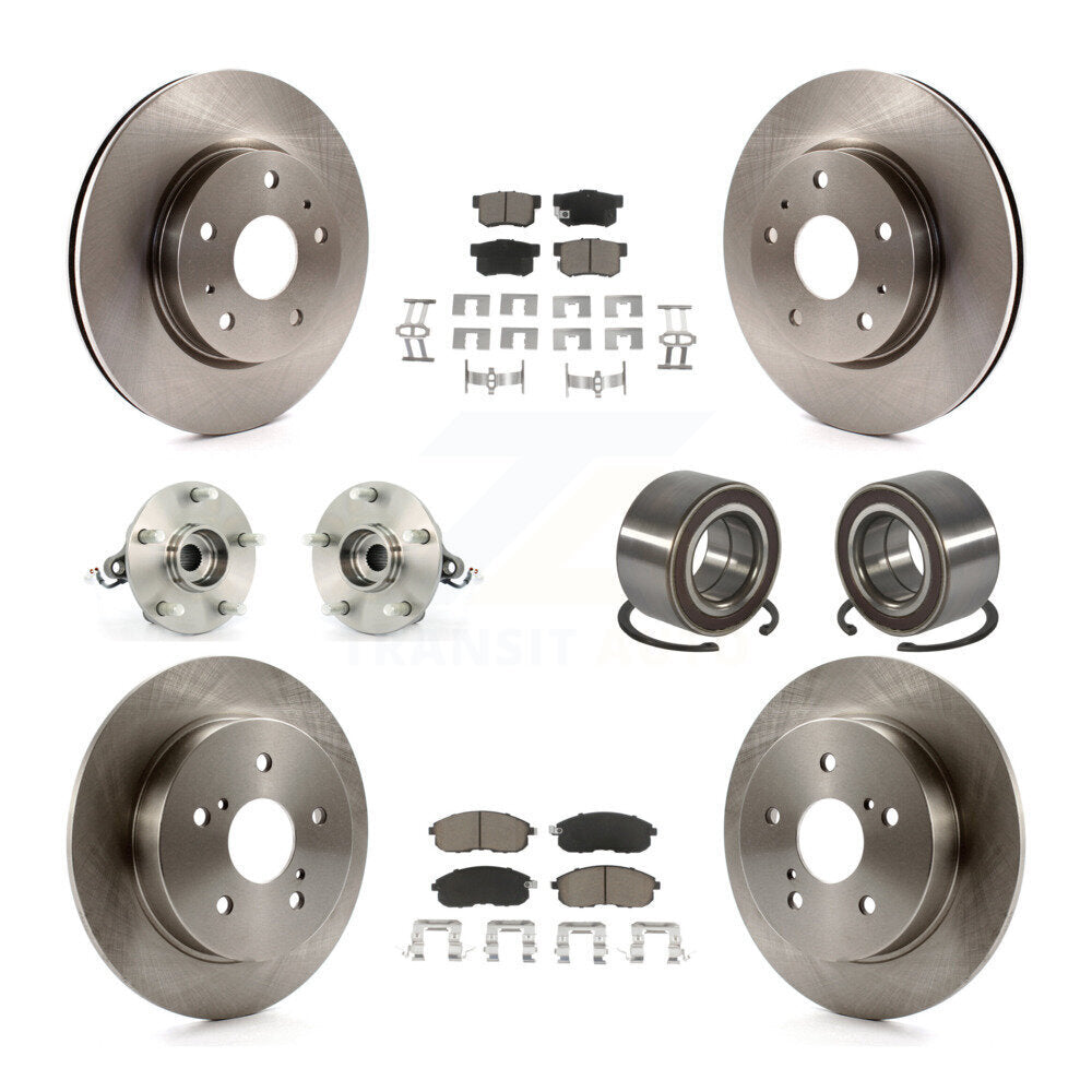Kit de rotor et de plaquettes de frein avec roulement de moyeu avant et arrière (10 pièces) pour Suzuki SX4 AW 2007 – 2013